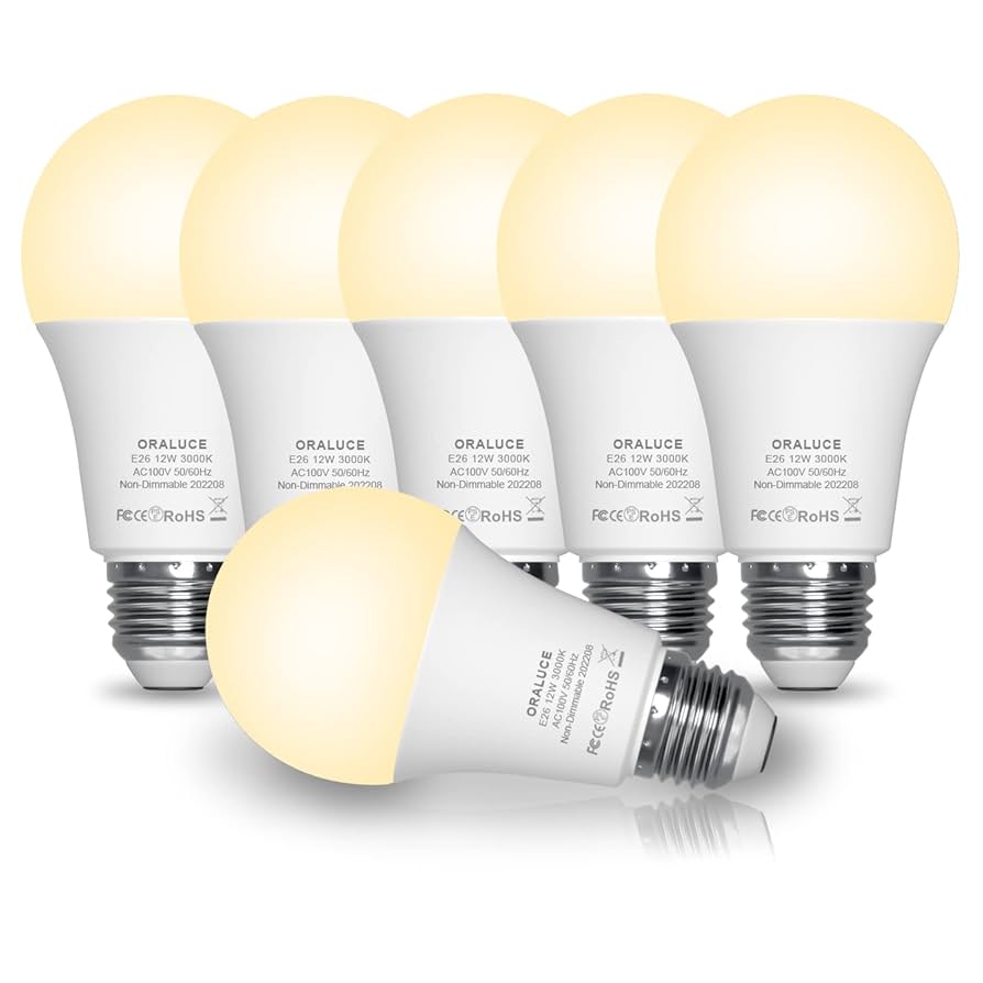 口金E26 LED電球 電球色750ml 昼光色800lm 調光調色　4個セット LED電球 4個セット E26口金 電球色 昼白色 60W形相当(6W) T形